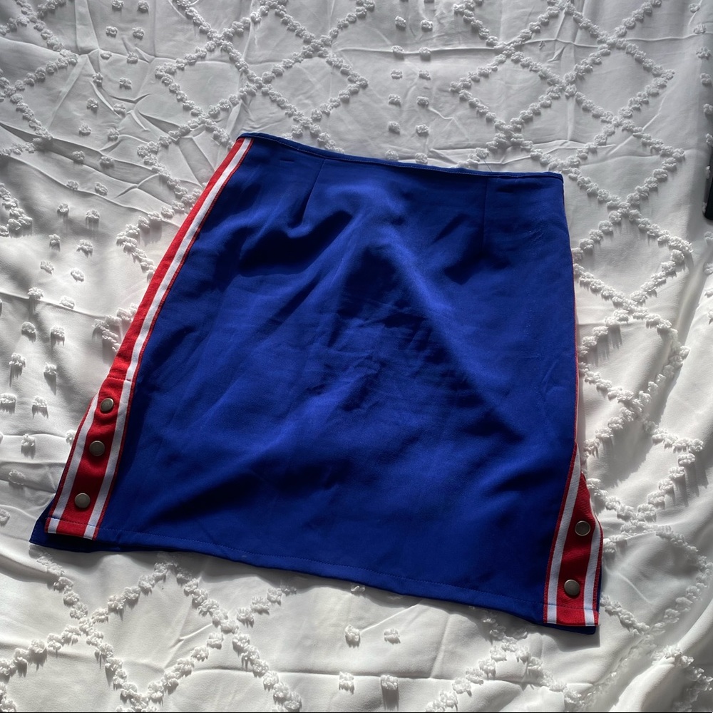Blue and red skirt